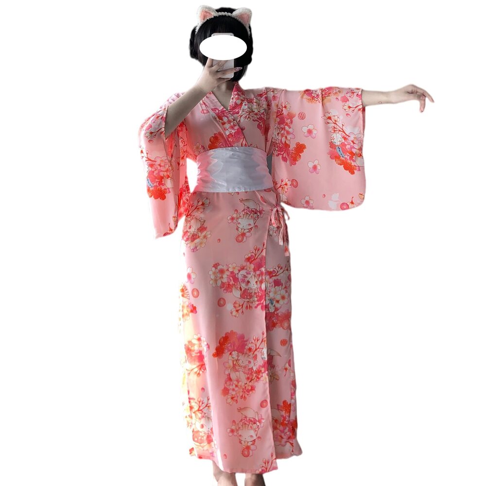 5906 Kimono Bathrobe Costume Japanese Anime Lingerie Cosplay underwear Set